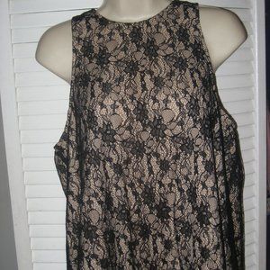 ALBERTO MAKALI BLACK LACE TANK TOP sz L